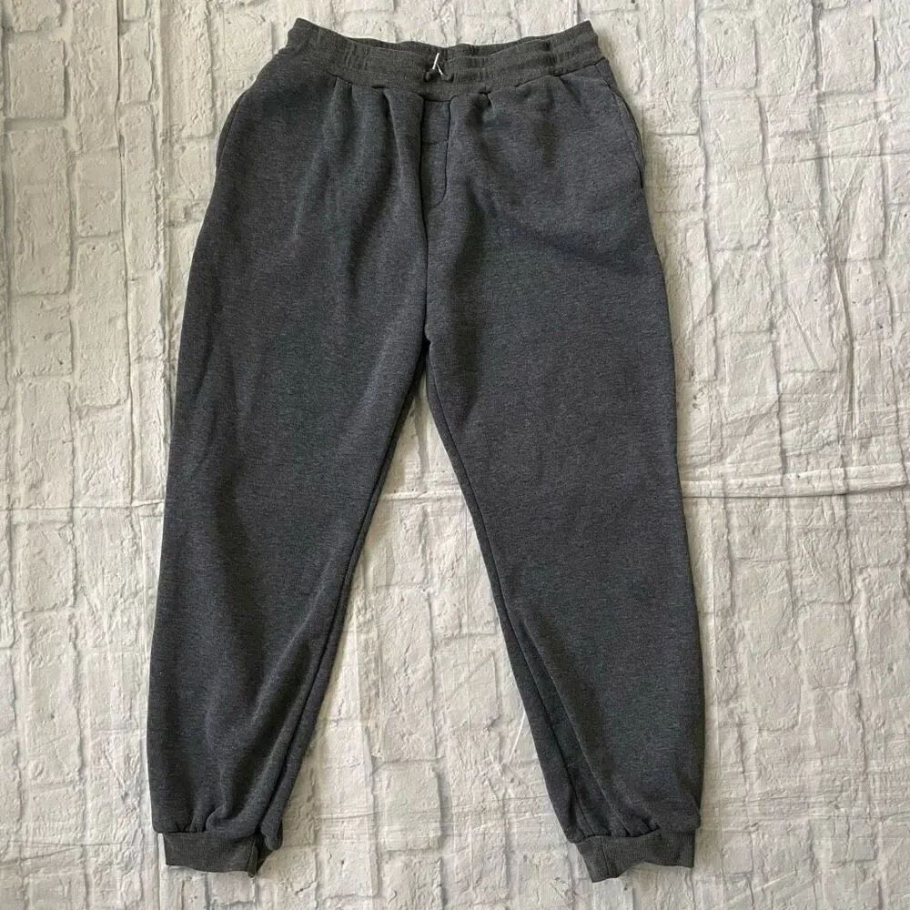 Men’s XL pull on elastic waist w/drawstring jogger sweatpants grey